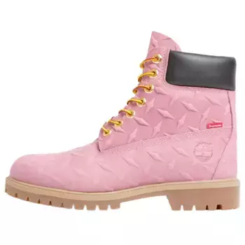 Кроссовки x supreme diamond plate 6 inch premium waterproof boot 'pink - 23fw' Timberland, розовый