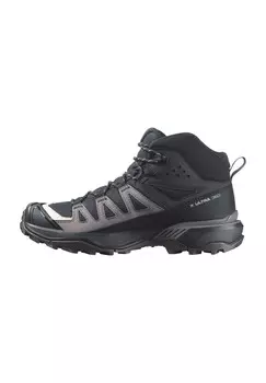 Кроссовки X Ultra 360 Mid GTX, водонепроницаемые, дышащие, женские Salomon, цвет Black/ Plum Kitte