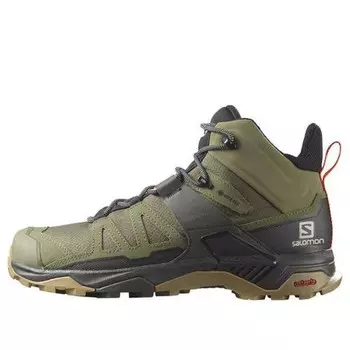 Кроссовки x ultra 4 mid gtx 'oilve green' 417399 Salomon, зеленый