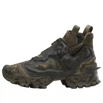 Кроссовки x universal monsters instapump fury mid 'green black' Reebok, зеленый