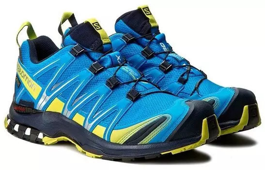 Кроссовки XA PRO 3D для походов мужские с низким верхом, синие/желтые Salomon