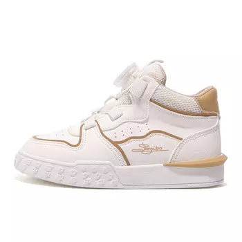 Кроссовки Xiaomei and Xiaobao Kids Skateboarding Shoes Kids High-top, бежевый/красный