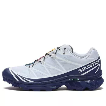 Кроссовки xt-6 gtx 'blue print heather white' 472919 Salomon, синий