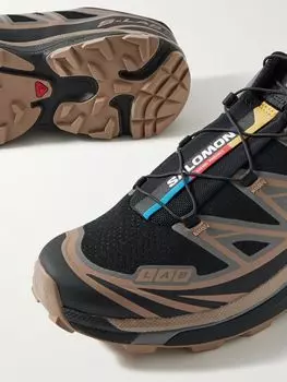 Кроссовки XT-6 с резиновой отделкой из сетки SALOMON, коричневый