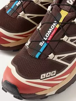 Кроссовки XT-6 с резиновой отделкой из сетки SALOMON, коричневый