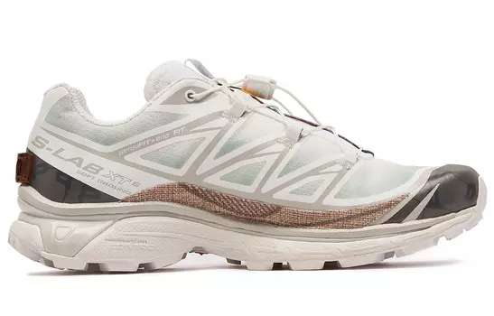 Кроссовки XT-6 унисекс с низким верхом белые/коричневые Salomon