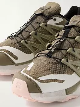 Кроссовки XT PU.RE ADVANCED с резиновой отделкой из сетки SALOMON, зеленый