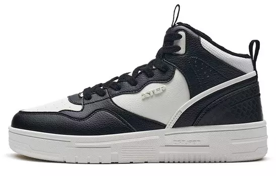 Кроссовки XTEP Alfalfa White Skateboarding Shoes Men High-top Black/White, черный/белый