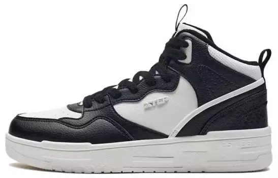 Кроссовки XTEP Alfalfa White Skateboarding Shoes Women's High-top Black/White, черный/белый