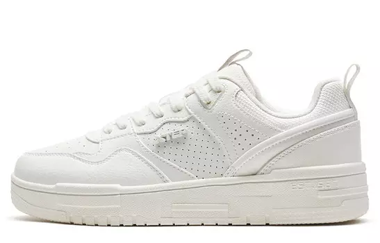 Кроссовки XTEP Alfalfa White Skateboarding Shoes Women's Low-top Sail White, белый