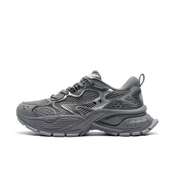 Кроссовки XTEP Basque Lifestyle Shoes Men Low-top Graphite Gray/silver/black, черный