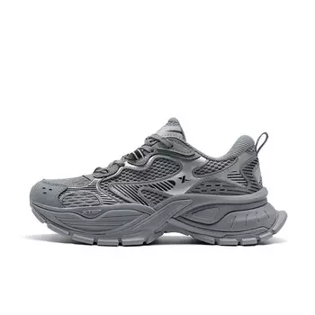 Кроссовки XTEP Basque Lifestyle Shoes Women's Low-top Graphite Gray/silver/black, черный