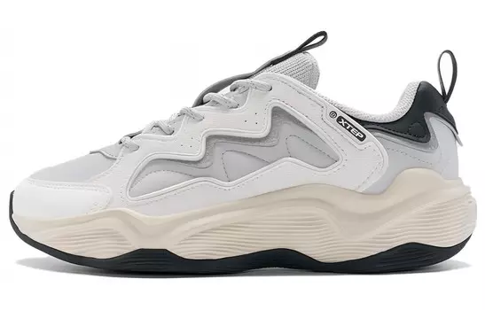 Кроссовки XTEP Chunky Sneakers Men Low-top, серый/белый