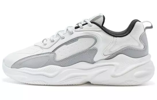 Кроссовки XTEP Chunky Sneakers Men Low-top Sail White/soot, белый/серый