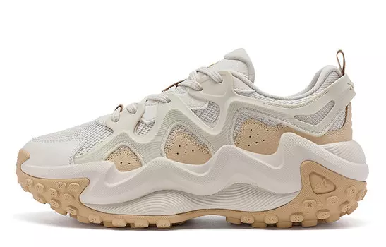 Кроссовки XTEP Chunky Sneakers Women's Low-top Peel Grey/paper Brown, коричневый