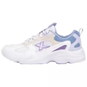 Кроссовки XTEP Chunky Sneakers Women's Low-top Sail White/beige/sunset Blue, белый/синий