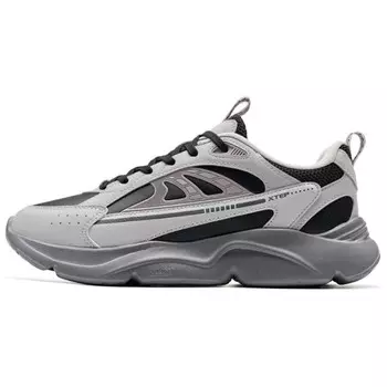 Кроссовки XTEP Chunky Sneakers Women's Low-top Particle Gray/black, черный