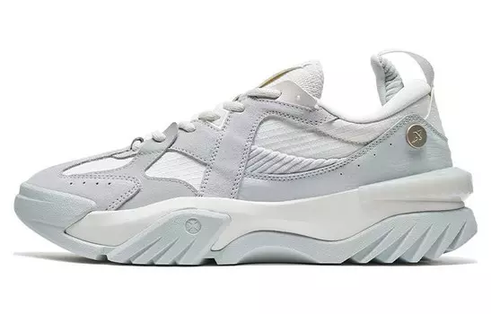 Кроссовки XTEP Kawayuki Chunky Sneakers Men Low-top Sail White/moonlime, белый/серый