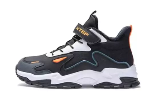 Кроссовки XTEP Kids Lifestyle Shoes GS Low-top White/Black/Pure Platinum/University Gold, белый/черный