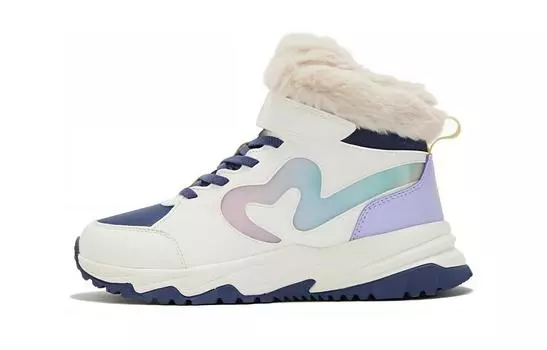 Кроссовки XTEP Kids Lifestyle Shoes GS Mid-top The Sail Is White And Purple, белый/фиолетовый