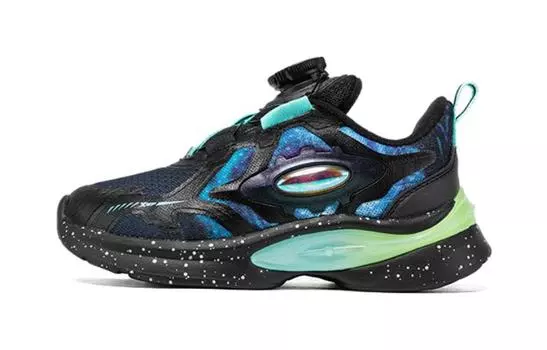 Кроссовки XTEP Kids Lifestyle Shoes PS Low-top Black/Aurora Green, зеленый