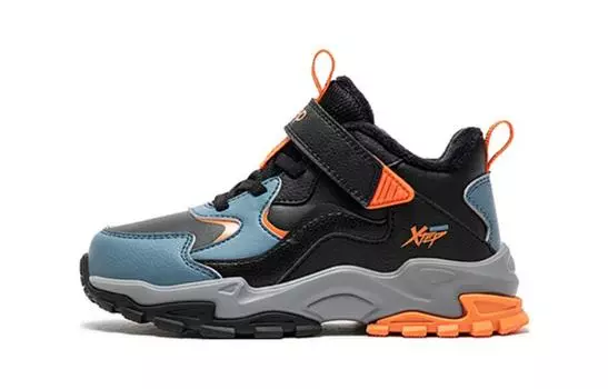 Кроссовки XTEP Kids Lifestyle Shoes PS Low-top Black/dark Blue/light Reddish Orange, черный/темно-синий/светло-красный/оранжевый