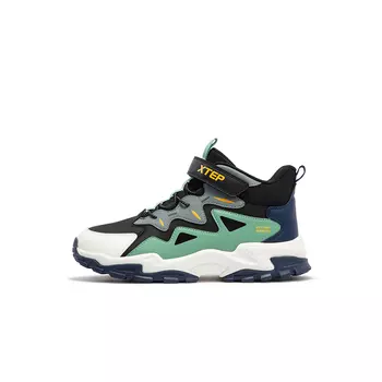 Кроссовки XTEP Kids Lifestyle Shoes PS Mid-top Black/jade Green, зеленый