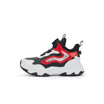 Кроссовки XTEP Kids Lifestyle Shoes PS Mid-top Black/New White/Steel Red, черный/белый/красный