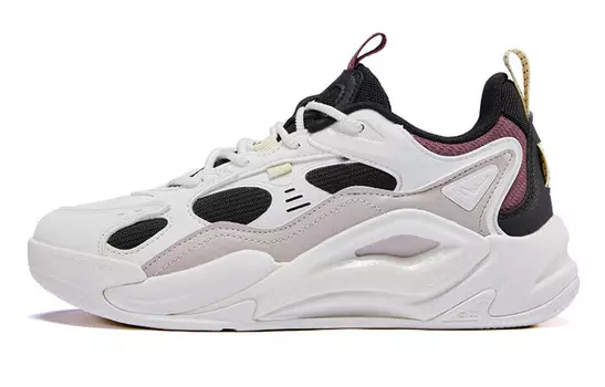 Кроссовки XTEP Liekong 2.0 Chunky Sneakers Women's Low-top Sail White/black/ivory White, белый/черный