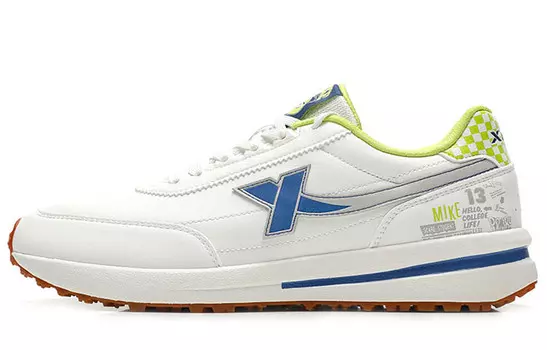 Кроссовки XTEP Lifestyle Shoes Men Low-top Sail White/new Bright Green/daylight Blue, белый/зеленый