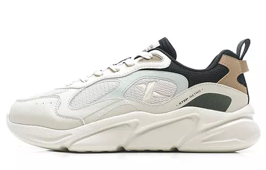 Кроссовки XTEP Lifestyle Shoes Men Low-top Tea White/black/clotted Green, черный
