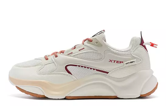 Кроссовки XTEP Lifestyle Shoes Men Low-top Tea White/dark Crimson Red, белый