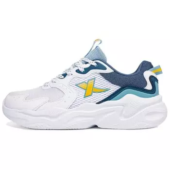 Кроссовки XTEP Lifestyle Shoes Men Low-top White/Royal/Yellow, белый/желтый