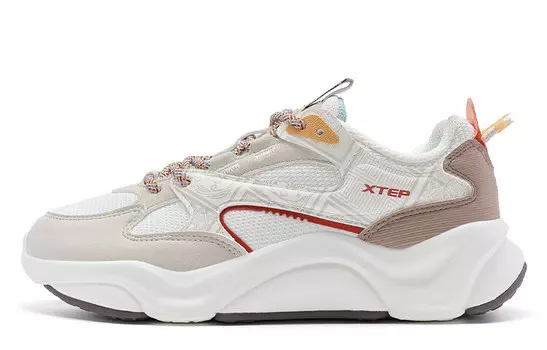 Кроссовки XTEP Lifestyle Shoes Women's Low-top Sail White / Fragrant Skin Gray / Gallnut, белый