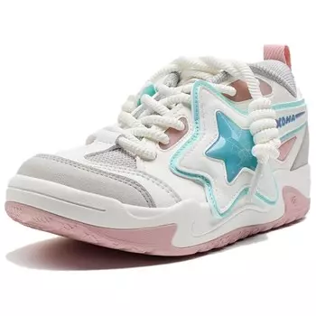 Кроссовки XTEP Lifestyle Shoes Women's Low-top White/Blue/Pink, белый/синий/розовый
