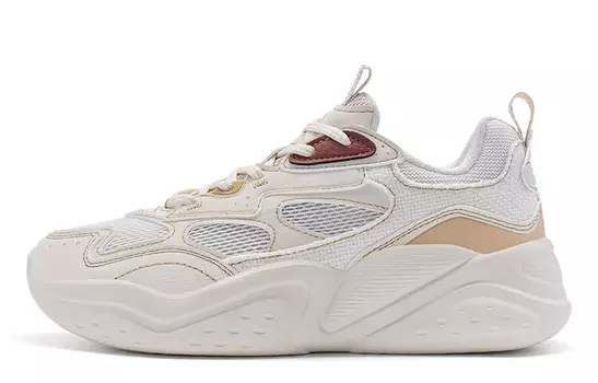 Кроссовки XTEP Lifestyle Shoes Women's Low-top White Sand Grey / Paper Brown, белый