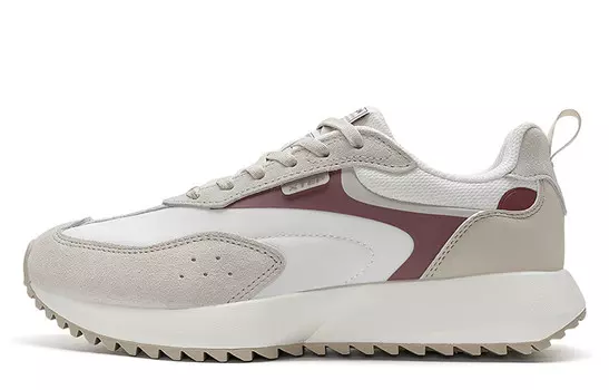 Кроссовки XTEP Lifestyle Shoes Women's Low-top Sail White / Mica Gray / Brick Red, белый