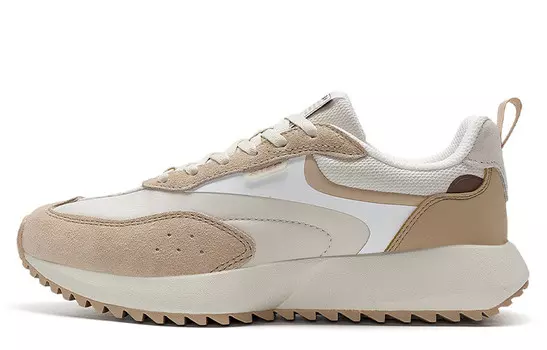 Кроссовки XTEP Lifestyle Shoes Women's Low-top Paper Brown / Tea White / Sail White, белый