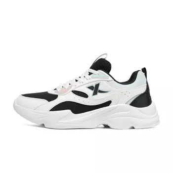 Кроссовки XTEP Lifestyle Shoes Women's Low-top Sail White/Black/Snow Mist Green, белый/зеленый