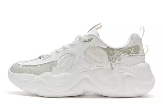 Кроссовки XTEP Lifestyle Shoes Women's Low-top Sail White/clotted Green, белый