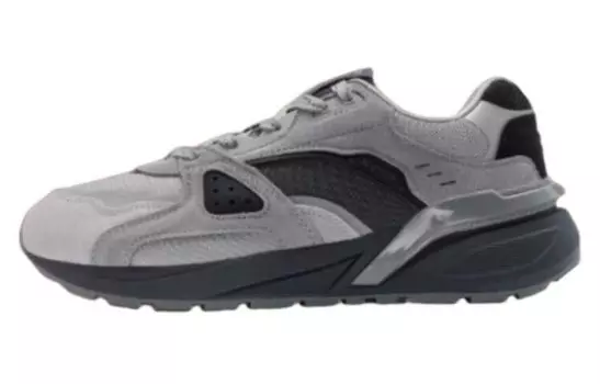 Кроссовки XTEP Light-year 5.0 Lifestyle Shoes Men Low-top Plain Gray / Smoky Gray / Anthracite Black, черный