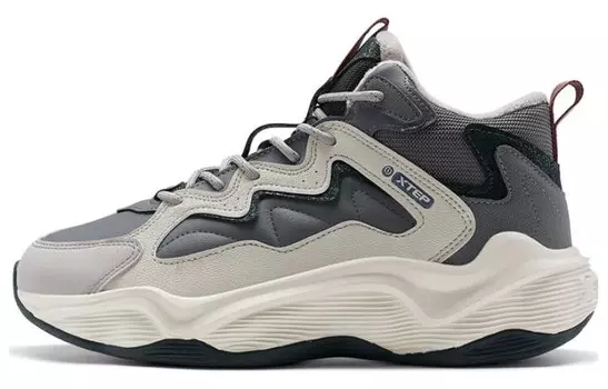 Кроссовки XTEP Lightning 3.0 Lifestyle Shoes Men High-top Soot Ash/mica Ash, коричневый