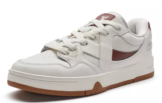 Кроссовки XTEP MAXX1.0 Skateboarding Shoes Men Low-top White Sand Grey / Vintage Red, красный
