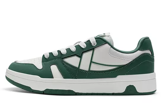 Кроссовки XTEP MAXX LITE Skateboarding Shoes Men Low-top Sail White/deep Emerald Green, зеленый