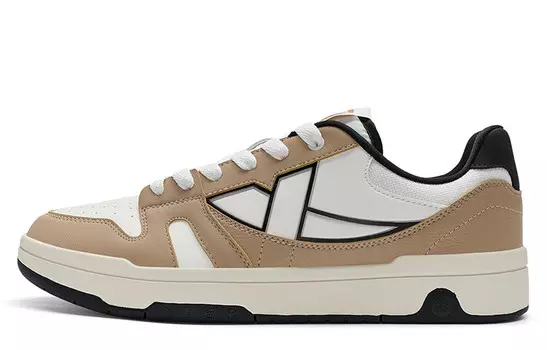 Кроссовки XTEP MAXX LITE Skateboarding Shoes Men Low-top Sail White/brownish-grey/black, коричневый