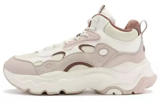 Кроссовки XTEP Red Rock 3.0 Skateboarding Shoes Women's High-top White/Pink, розовый