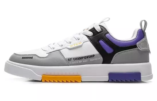 Кроссовки Xtep, серо-бело-фиолетовые