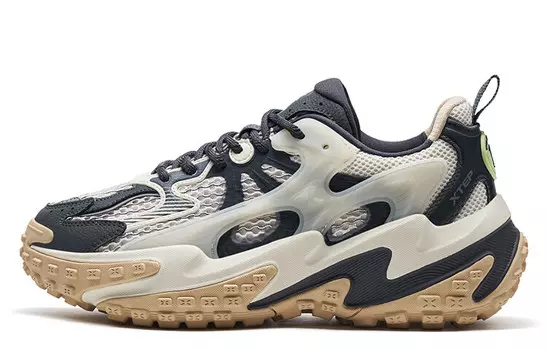 Кроссовки XTEP Shanhai Collection Chunky Sneakers Men Low-top White/Black, белый/черный