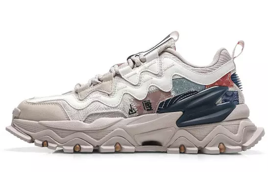 Кроссовки XTEP Shanhai Collection Lifestyle Shoes Men Low-top Ivory White/sail White/blue/red, слоновая кость