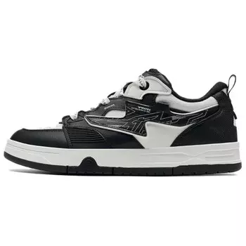 Кроссовки XTEP Skateboard Shoes Men Low-Top Black White, черный/белый